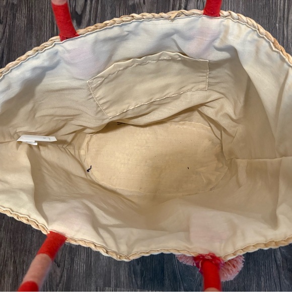 Dolce Vita Natural Straw Tote with Red Details - Picture 3 of 3